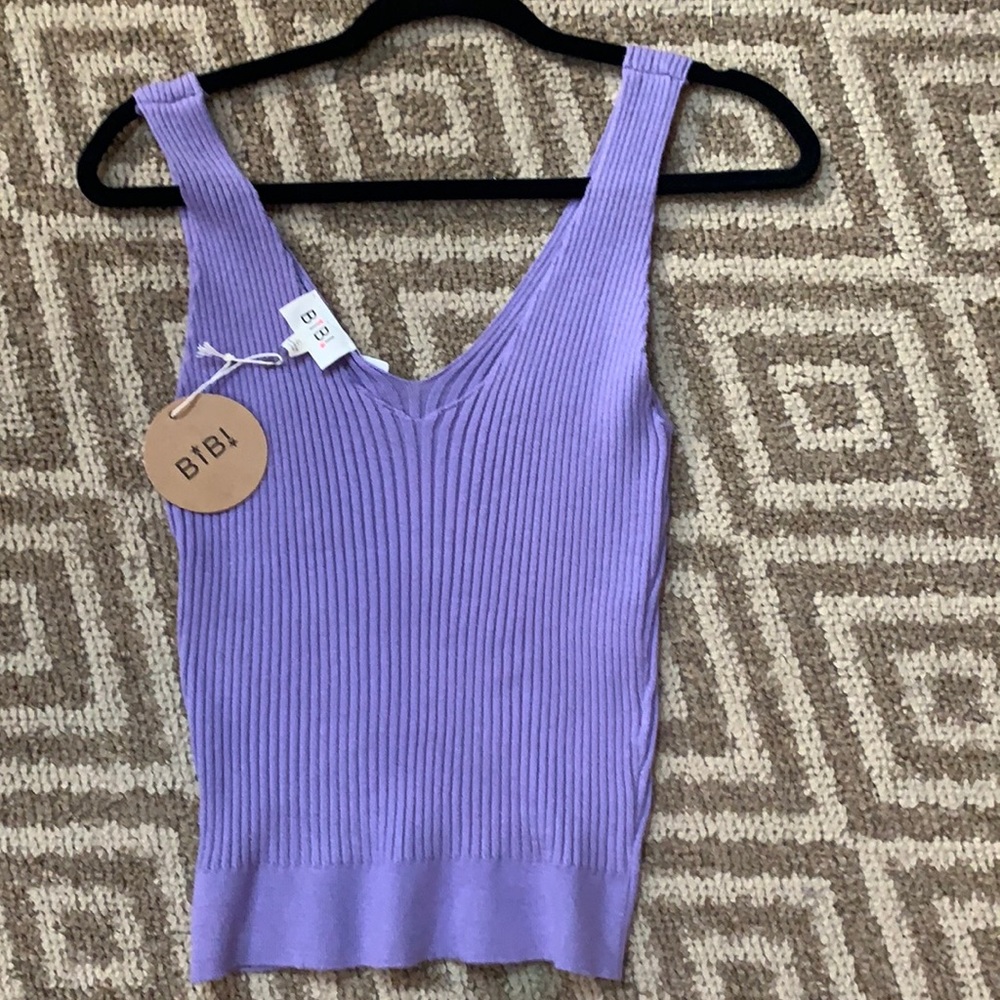 Lavender Ribbed Tank